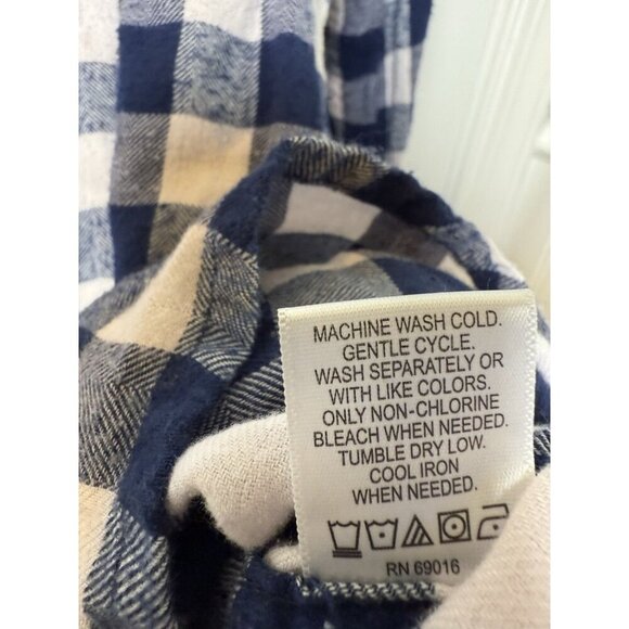 Le Tigre Blue & Pink Buffalo Plaid Cotton Women’s Flannel Size XL - Picture 10 of 10